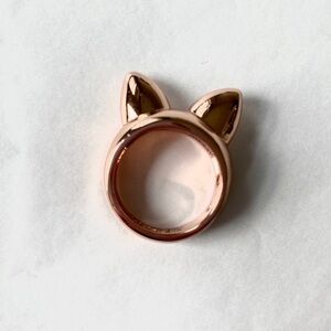 Jewelmint X Erin Fetherston Rose Gold Cat Ears Ring size 7 -